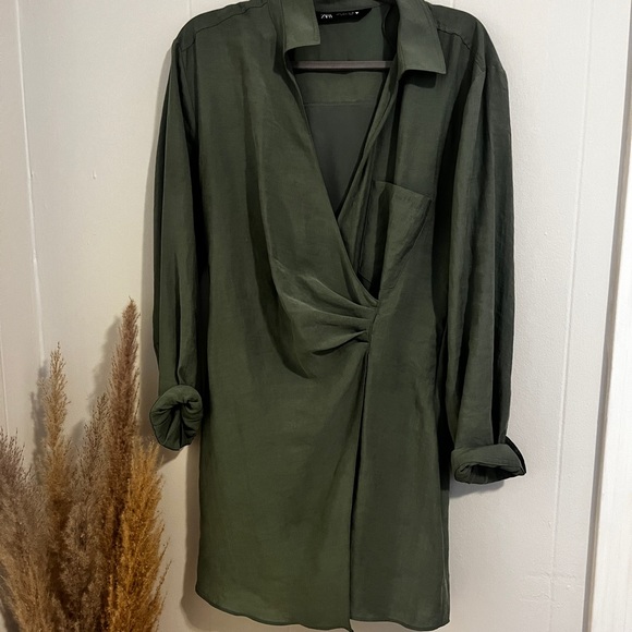 Zara Dresses & Skirts - ZARA collared long sleeve dress